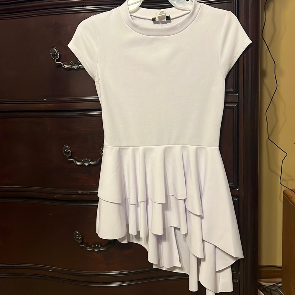 White top chic dress in white